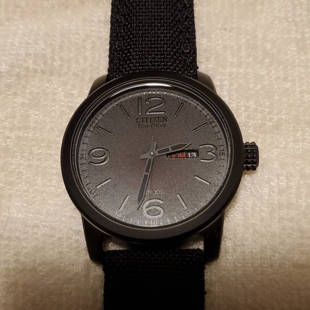 CITIZEN ECO DRIVE BLACK ON BLACK